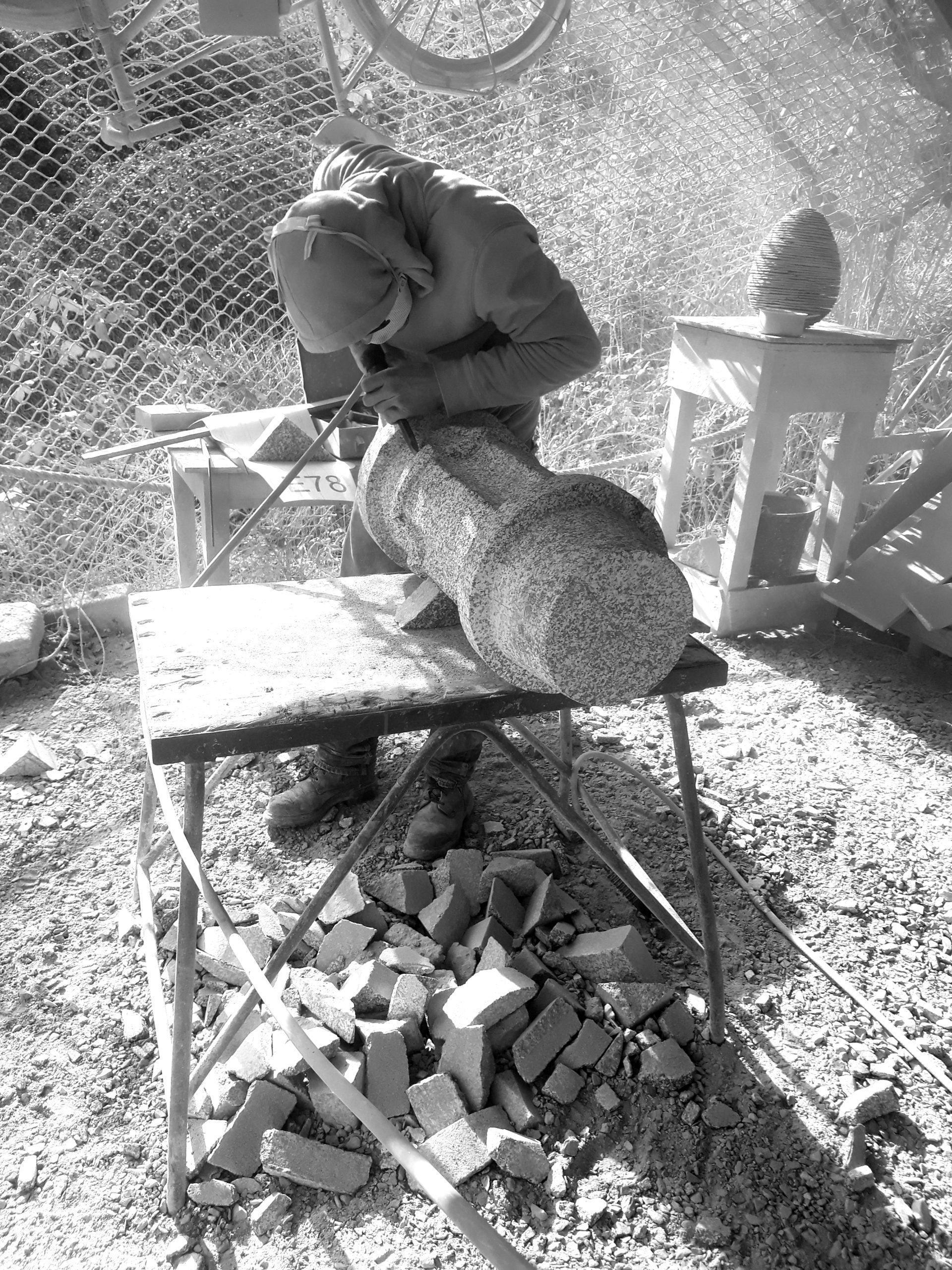 échauguette granite breton taille de pierre Lucien Mazé