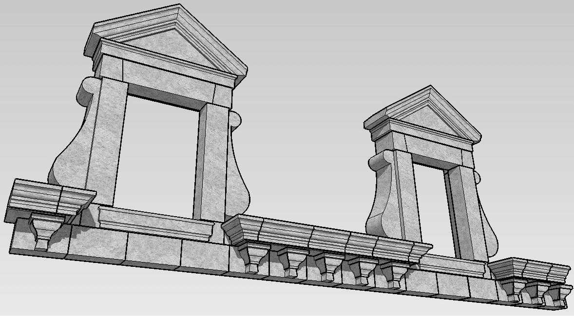 modelisation lucarne granite la coudraie Lucien Mazé